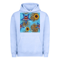 Pigment Grape Ice american star and sunflower seamless  pattern Urban Hoodie - BundleAndBundleShop