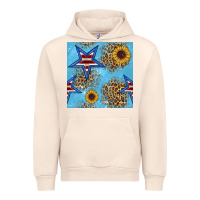 Sandshell american star and sunflower seamless  pattern Urban Hoodie - BundleAndBundleShop