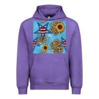 Tulip american star and sunflower seamless  pattern Urban Hoodie - BundleAndBundleShop