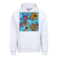 White american star and sunflower seamless  pattern Urban Hoodie - BundleAndBundleShop