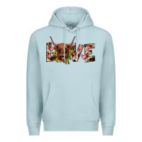 Blue Mist highland cow love Premium Hoodie - JahusDesignShop