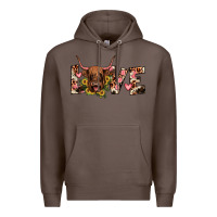Coffee highland cow love Premium Hoodie - JahusDesignShop