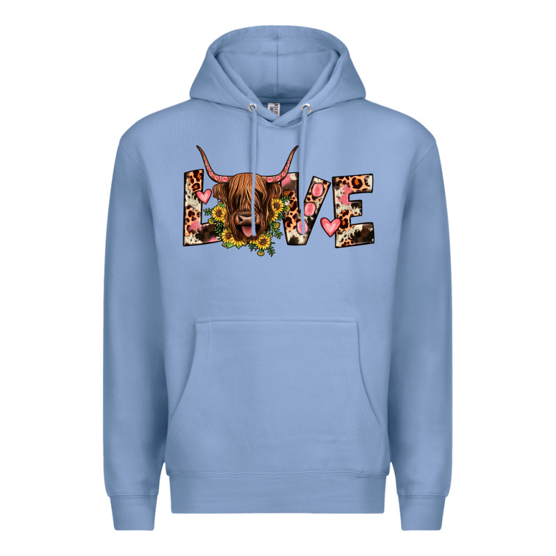 Highland Cow Love Premium Hoodie by JahusDesignShop | Teevron