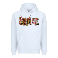 White highland cow love Premium Hoodie - JahusDesignShop