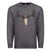 Charcoal Heather deer skull Premium Sweatshirt - RanaPortraitStore