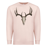 Pale Pink deer skull Premium Sweatshirt - RanaPortraitStore