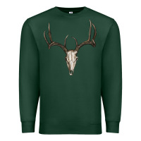 Sports Green deer skull Premium Sweatshirt - RanaPortraitStore