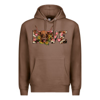 Chestnut highland cow love Premium Hoodie - JahusDesignShop
