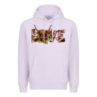 Lilac highland cow love Premium Hoodie - JahusDesignShop
