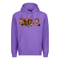 Purple highland cow love Premium Hoodie - JahusDesignShop