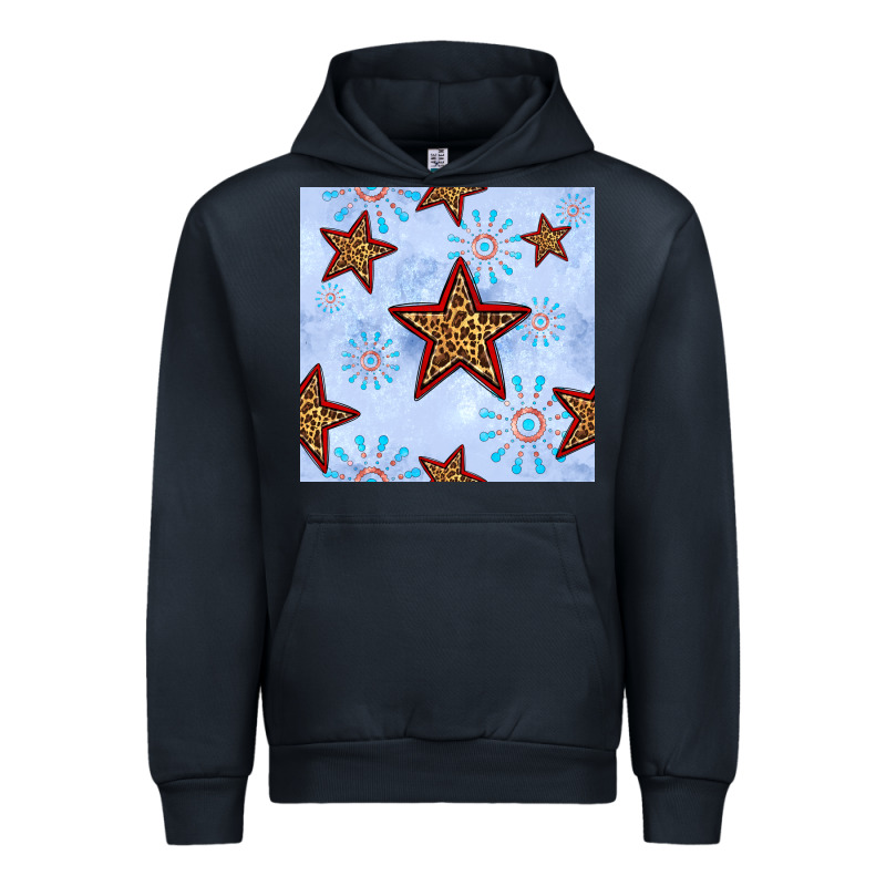 4th Of July Leopard Star Seamless Pattern Urban Hoodie by BundleAndBundleShop | Teevron