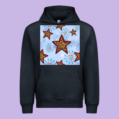 4th Of July Leopard Star Seamless Pattern Urban Hoodie Designed By Bundleandbundleshop