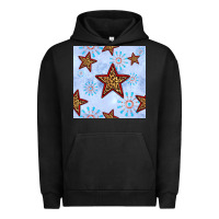 Pigment Black 4th of july leopard star seamless pattern Urban Hoodie - BundleAndBundleShop