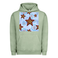 Pigment Oil Green 4th of july leopard star seamless pattern Urban Hoodie - BundleAndBundleShop