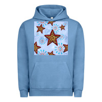 Pigment Pebble Blue 4th of july leopard star seamless pattern Urban Hoodie - BundleAndBundleShop