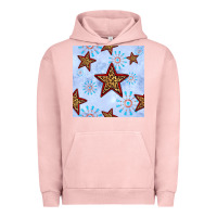 Pigment Salmon 4th of july leopard star seamless pattern Urban Hoodie - BundleAndBundleShop