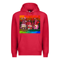 Cardinal valentines day gnome Premium Hoodie - AdoDesignShop