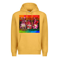 Mustard valentines day gnome Premium Hoodie - AdoDesignShop