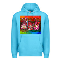 Ocean Blue valentines day gnome Premium Hoodie - AdoDesignShop