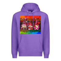Purple valentines day gnome Premium Hoodie - AdoDesignShop