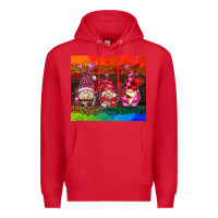 Red valentines day gnome Premium Hoodie - AdoDesignShop