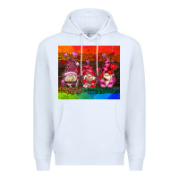 White valentines day gnome Premium Hoodie - AdoDesignShop