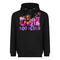 Black Halloween boo Heifer coffee cups Heavyweight Hoodie - RanaPortraitStore