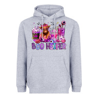 Heather Grey Halloween boo Heifer coffee cups Heavyweight Hoodie - RanaPortraitStore
