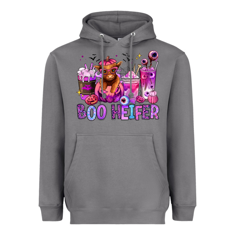 Halloween Boo Heifer Coffee Cups Heavyweight Hoodie by RanaPortraitStore | Teevron