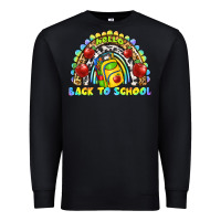 Black hello back to school rainbow Premium Sweatshirt - texasbilliewilder