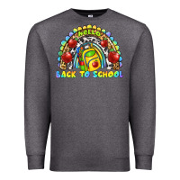 Charcoal Heather hello back to school rainbow Premium Sweatshirt - texasbilliewilder