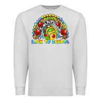 Dove Grey hello back to school rainbow Premium Sweatshirt - texasbilliewilder