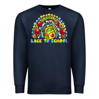 Navy hello back to school rainbow Premium Sweatshirt - texasbilliewilder