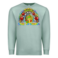 Seafoam hello back to school rainbow Premium Sweatshirt - texasbilliewilder
