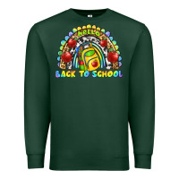 Sports Green hello back to school rainbow Premium Sweatshirt - texasbilliewilder