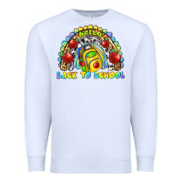 White hello back to school rainbow Premium Sweatshirt - texasbilliewilder