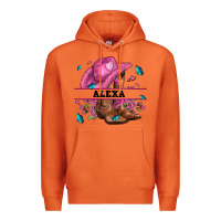 Carrot pink costom name cowgirl hat and roses Premium Hoodie - AdoDesignShop