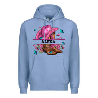 Colony Blue pink costom name cowgirl hat and roses Premium Hoodie - AdoDesignShop