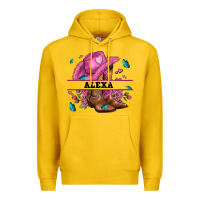 Lemon pink costom name cowgirl hat and roses Premium Hoodie - AdoDesignShop