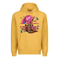 Pink Costom Name Cowgirl Hat And Roses Premium Hoodie | Teevron