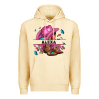 Pina Colada pink costom name cowgirl hat and roses Premium Hoodie - AdoDesignShop