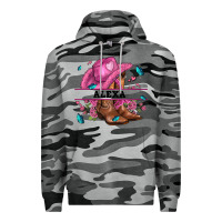 Slate Camo pink costom name cowgirl hat and roses Premium Hoodie - AdoDesignShop