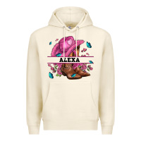 Tofu pink costom name cowgirl hat and roses Premium Hoodie - AdoDesignShop