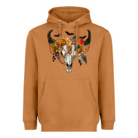 Meerkat Halloween Bull Skull Heavyweight Hoodie - RanaPortraitStore