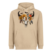 Mushroom Halloween Bull Skull Heavyweight Hoodie - RanaPortraitStore