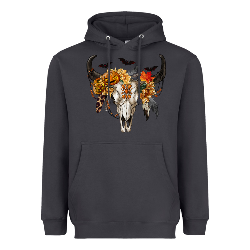 Halloween Bull Skull Heavyweight Hoodie by RanaPortraitStore | Teevron