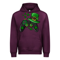 Mauve Wine St Patricks Day Gamer Urban Hoodie - Jasminsmagicworld