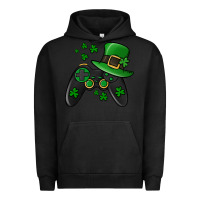 Pigment Black St Patricks Day Gamer Urban Hoodie - Jasminsmagicworld