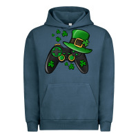 Pigment Midnight Navy St Patricks Day Gamer Urban Hoodie - Jasminsmagicworld