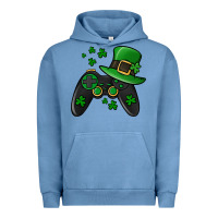 Pigment Pebble Blue St Patricks Day Gamer Urban Hoodie - Jasminsmagicworld